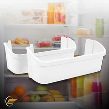 2-Pack 240323001 Door Bin Shelf White Lower ABS For Frigidaire Refrigerator