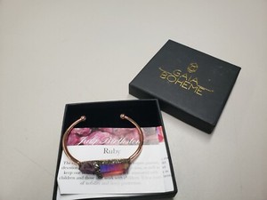 Authentic Heart Healing Fertility Bracelet Raw July Amethyst Rose Gold Plated