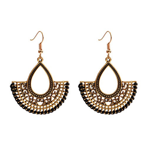 Mujeres Boho Patrón Retro Puño Ahuecado Elegante Gancho Pendientes Joyería Regalo - Imagen 136 de 140