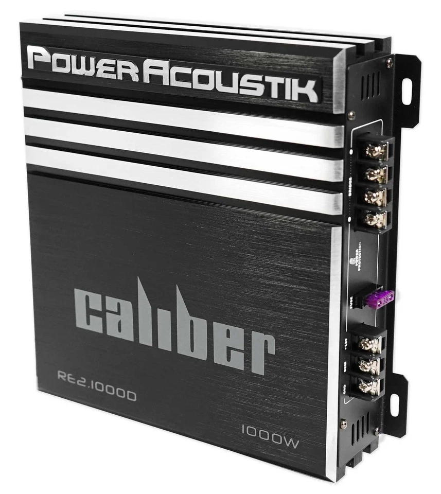Power Acoustik RE2-1000D 1000 Watt 2-Channel Car Audio Amplifier Amp+Wire Kit - Image 4 of 4