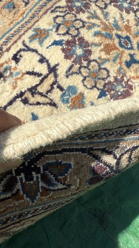 £3600 Fine Persiann Nainn hand made silk & wool rug 350x240cm Antique - Picture 11 of 15