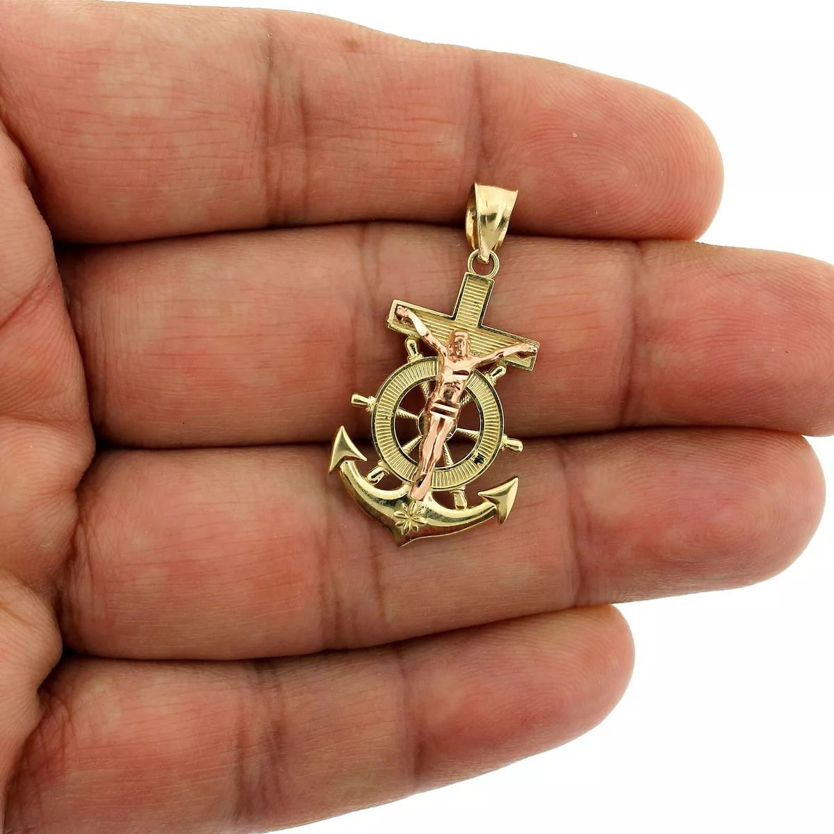Rose gold anchor clearance pendant