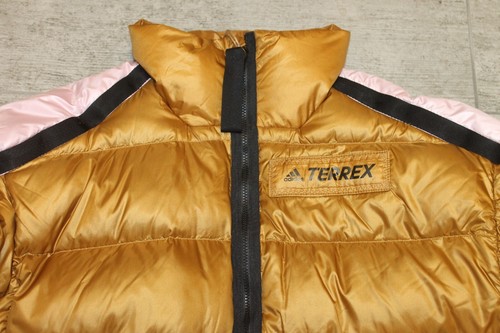 Adidas Terrex Ladies Utilit Down down Jacket Braun Pink Size S XL GQ3671 - Picture 2 of 7