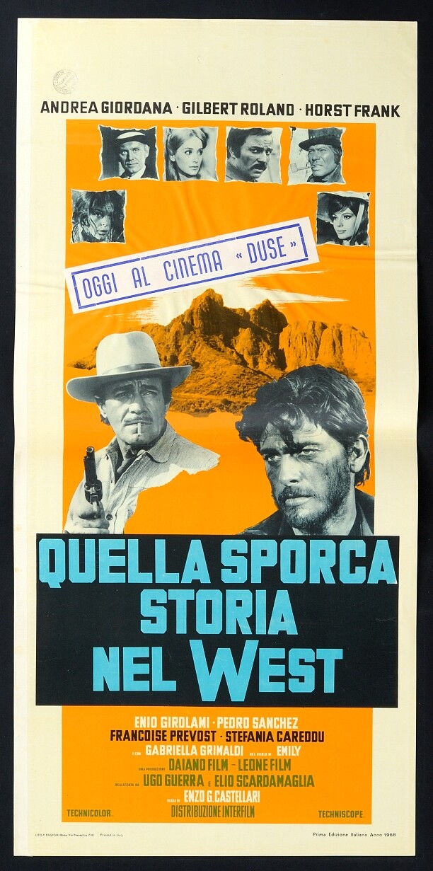 Locandina originale film Quella sporca storia nel West (1967) - Regia di Enzo G. Castellari