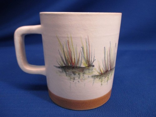 MARCEL GUILLOT FRANCE HANDPAINTED CANARD #2ART POTTERY HANDLED MUG ARTIST SIGNED - Picture 2 of 4