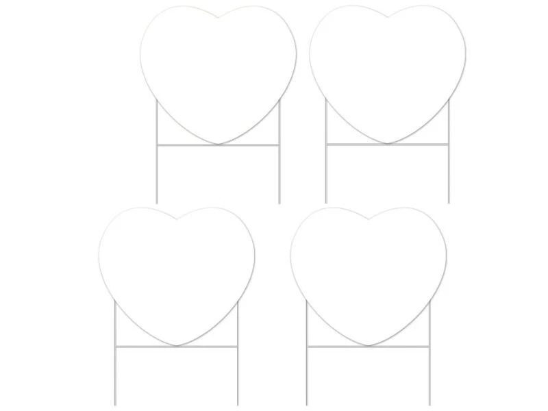 Letreros de plástico de caramelo corazón patio exterior día de San Valentín césped decoraciones fiesta Foto 3 de 4