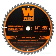 12 In. 48-Tooth Carbide-Tipped Professional Woodworking Saw Blade for Miter Saws