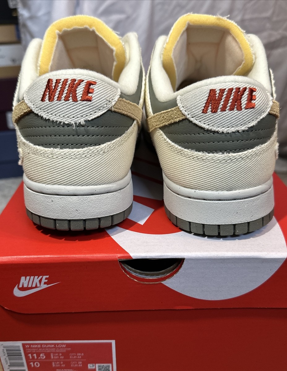 Size 10 Men 11.5 W Nike Dunk Low Cream Light Bone Dark Size 10 Men 11.5 W Nike Dunk Low Cream Light Bone Dark
