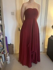 Red Full Length Strapless Prom/Formal Dress 