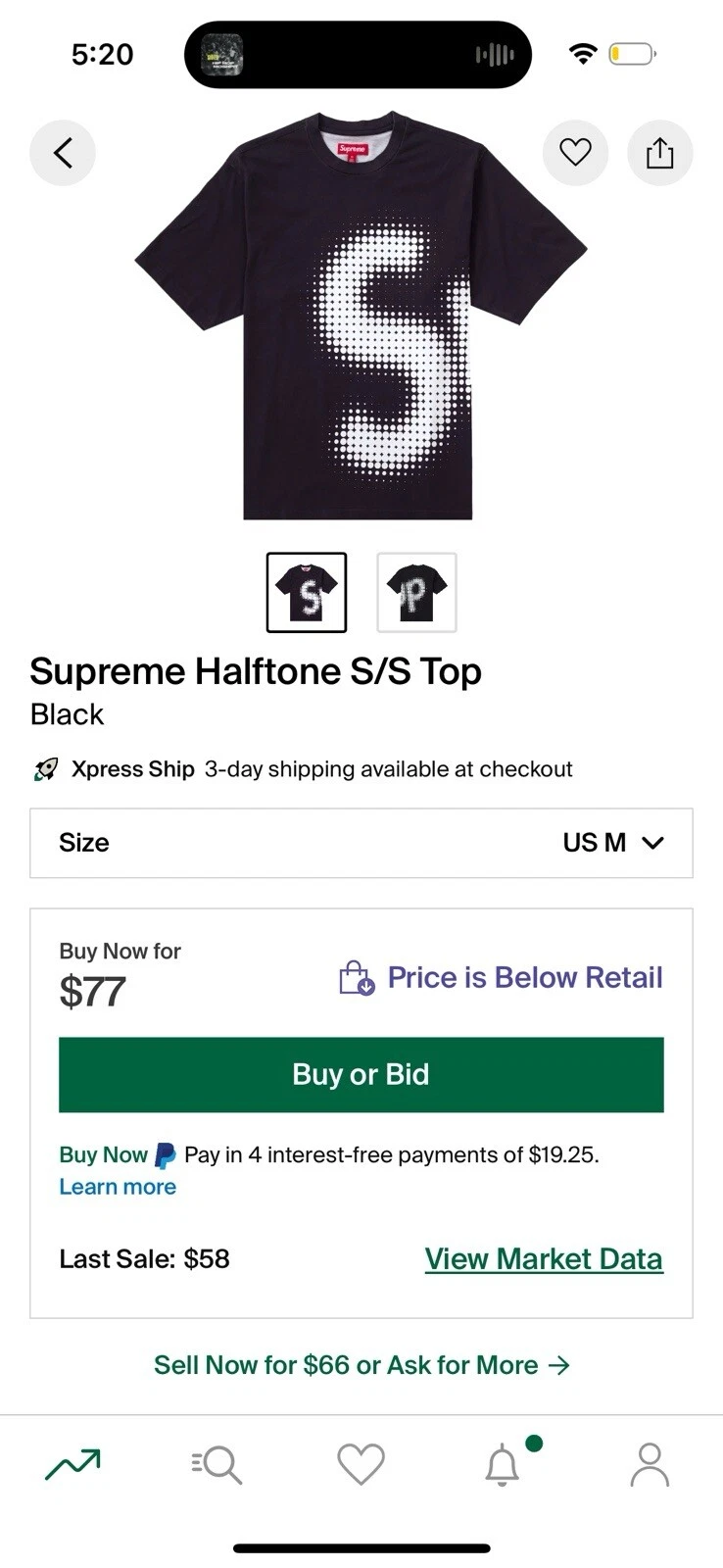 Tee shirt noir Supreme Halftone 
