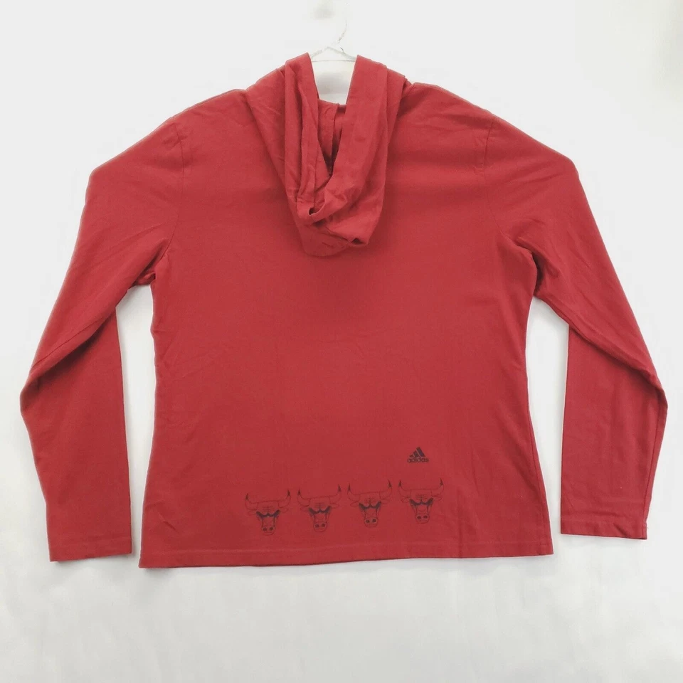 Мужская толстовка с капюшоном с автографом Adidas Chicago Bulls Joakim Noah 13 размер XL красный хлопок - Изображение 2 из 4