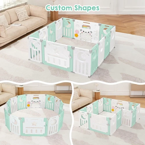 10/14/18 Stk Laufgitter Baby Laufstall Faltbar DIY Absperrgitter Krabbelgitter - Bild 55 von 59