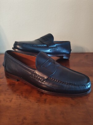 $400 RALPH LAUREN NAVY LEATHER CLASSIC LOAFERS SHOES 8.5  display picture 3