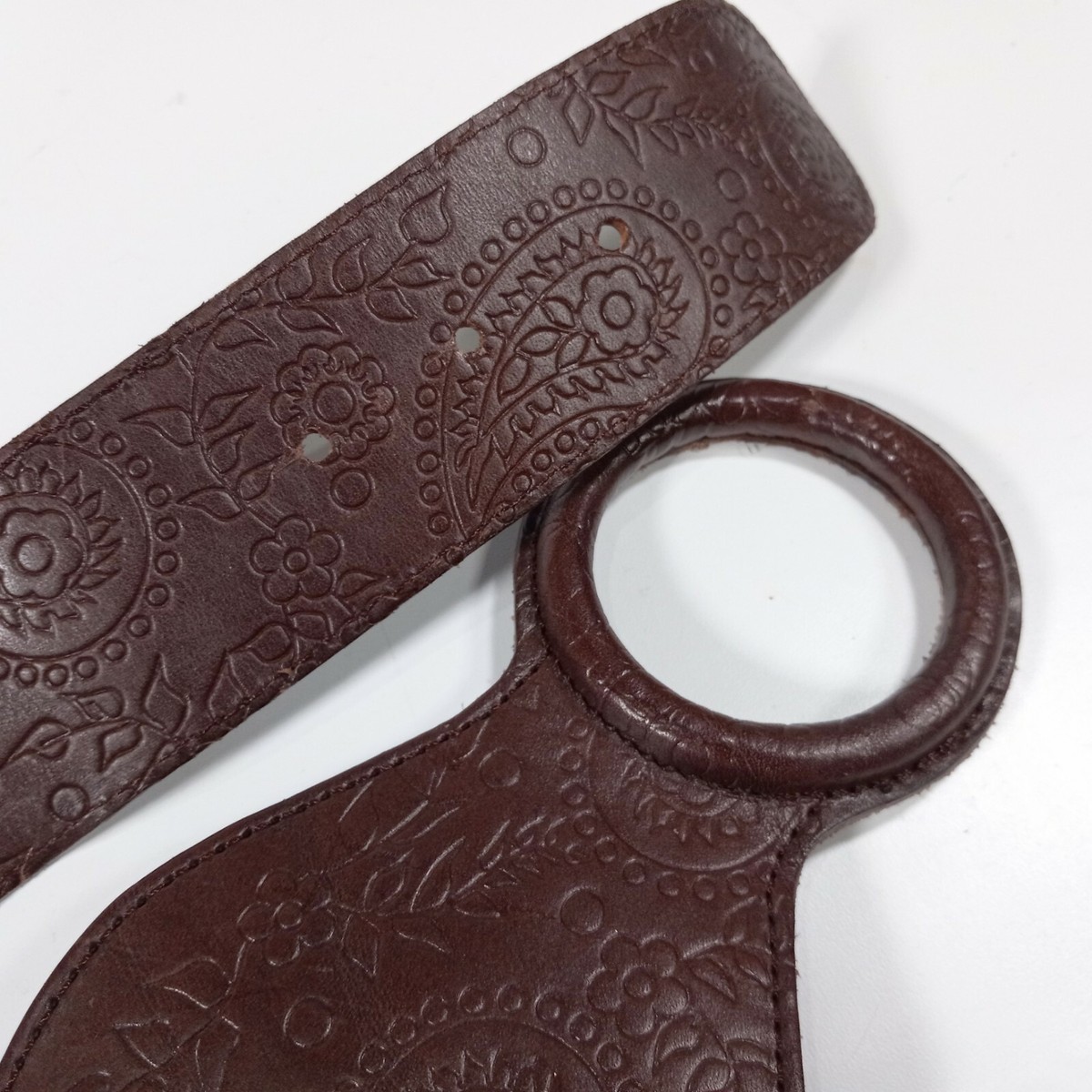 bebe Leather Flower Belt Vintage  main image 4