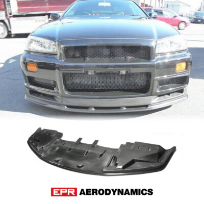 For Nissan R34 Skyline GTR OE Style Front Bumper Bottom Lip with undertray FRP 