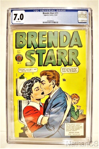 Rare 1949 BRENDA STARR Comic #11 Superior Comics CGC Graded 7.0  - Picture 1 of 4