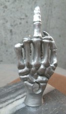 Skeleton Hand Middle Finger Fuk You Motorcycle Hotrod Car Hood Ornament
