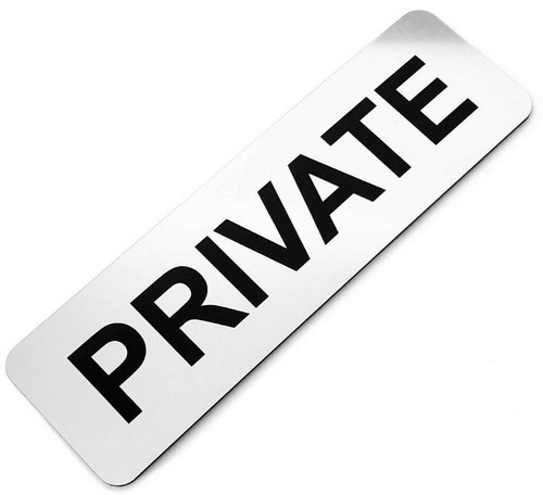 Private Sign Plaque 5 Sizes 30 Colours Outdoor Rated Office Door Business Work - Picture 21 of 131