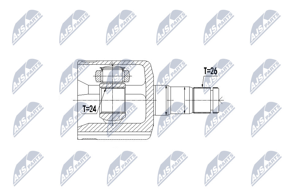 NPW-VV-087 NTY Joint Kit, drive shaft for VOLVO