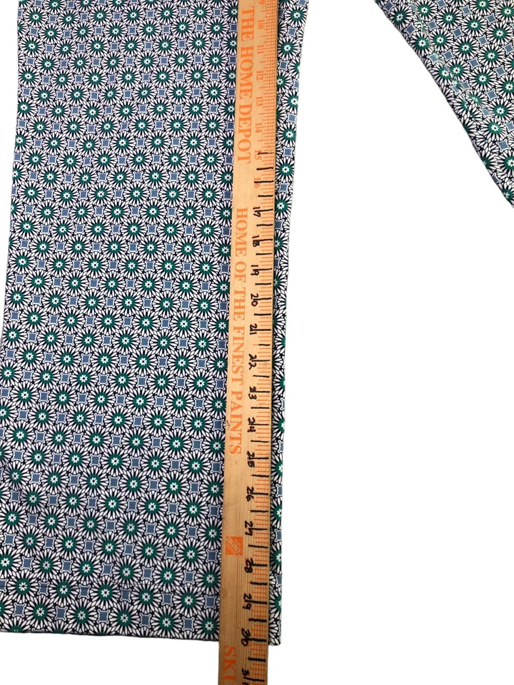 Calça Lands End feminina tamanho 1X estrela do mar cintura média perna reta verde multicolorida - Imagem 4 de 4