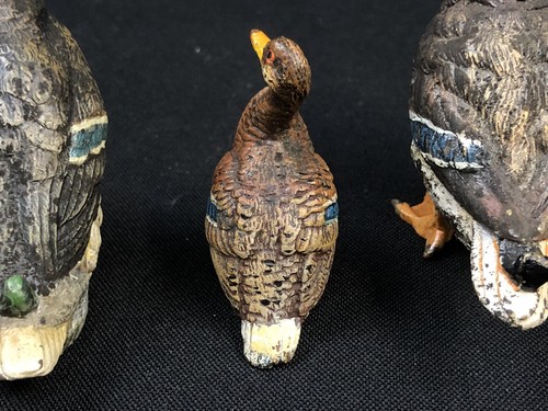 Magnificent Antique Austrian Vienna Bronze Family Of Ducks Very Collectible - Picture 4 of 12