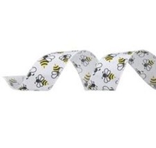 Satin Bumblebee Bee Wired Ribbon 1.5 inch - 6 Yards