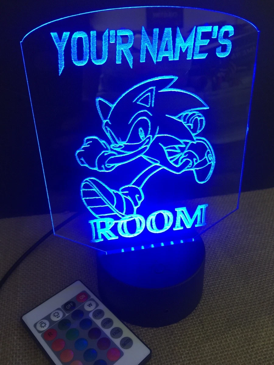 Sonic The The Hedgehog Led Light Sign Multi Color Display Personalized BedRoom