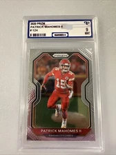 2020 Panini Prizm Patrick Mahomes II Silver Prizm #124 Parish Graded 9 Mint
