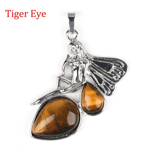 Fee Elf Quarz Kristall Wassertropfen Edelstein Anhänger DIY Schmuck Geschenk - Bild 18 von 28