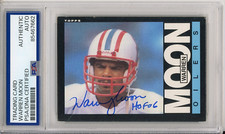 1985 TOPPS FOOTBALL WARREN MOON SIGNED HOF ROOKIE RC PSA DNA COA AUTOGRAPH CARD