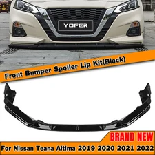 3pcs Front Bumper Spoiler Splitter Lip For Nissan Altima 2019-2022 Black YOFER