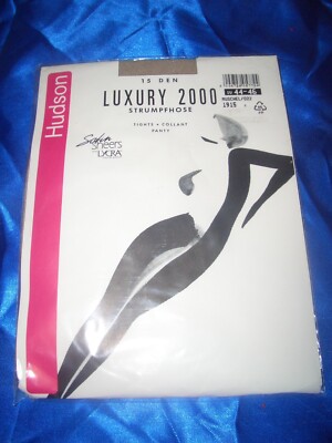Hudson Luxury sexy transparente Glanz Nylons Strumpfhose Gr. 44-46 muschel 15den