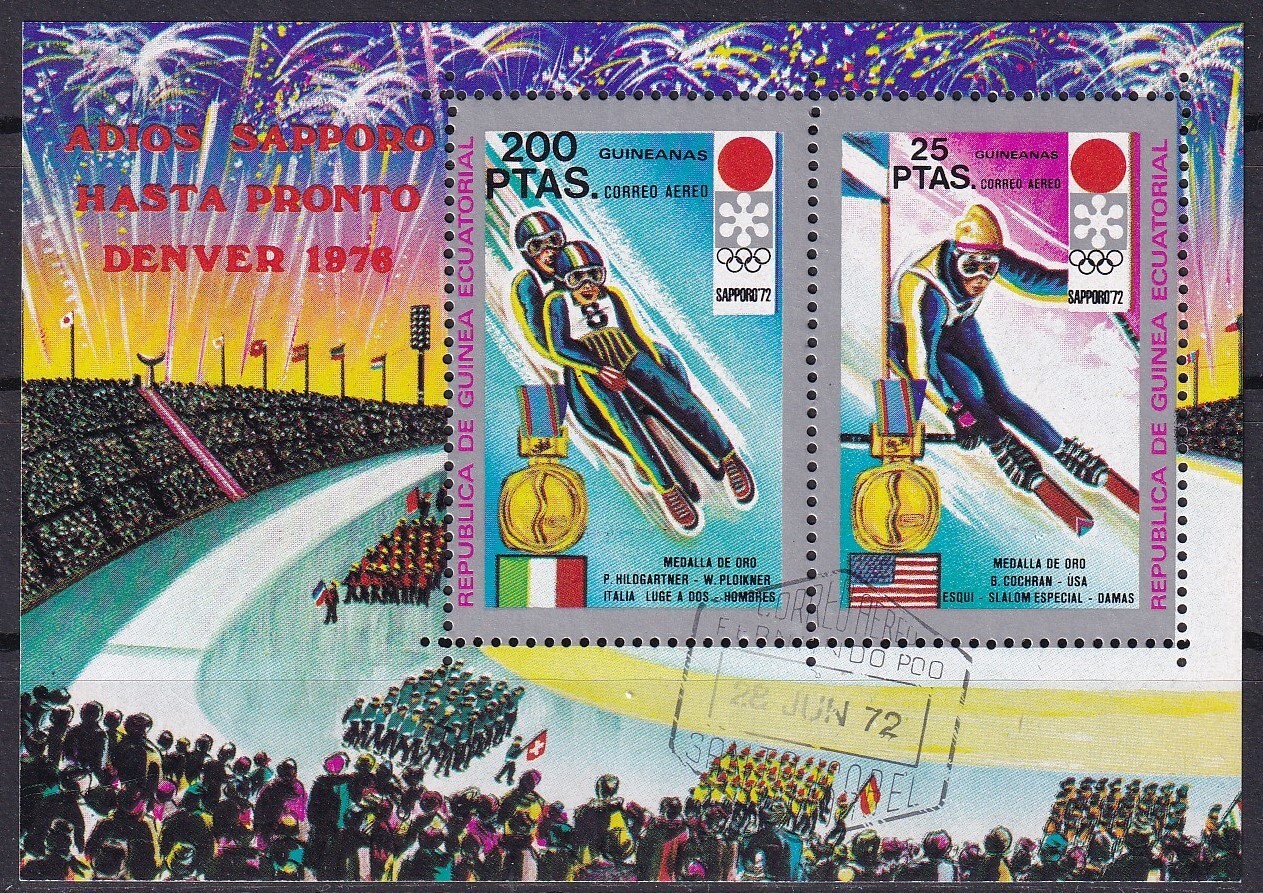 Äquatorial Guinea Olympiade Saporro Block 14 o