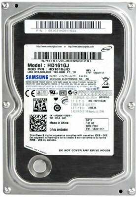 FESTPLATTE SAMSUNG 160GB SPINPOINT F1 HD161GJ 5400U/min 8MB SATA II 3.5'' Zoll