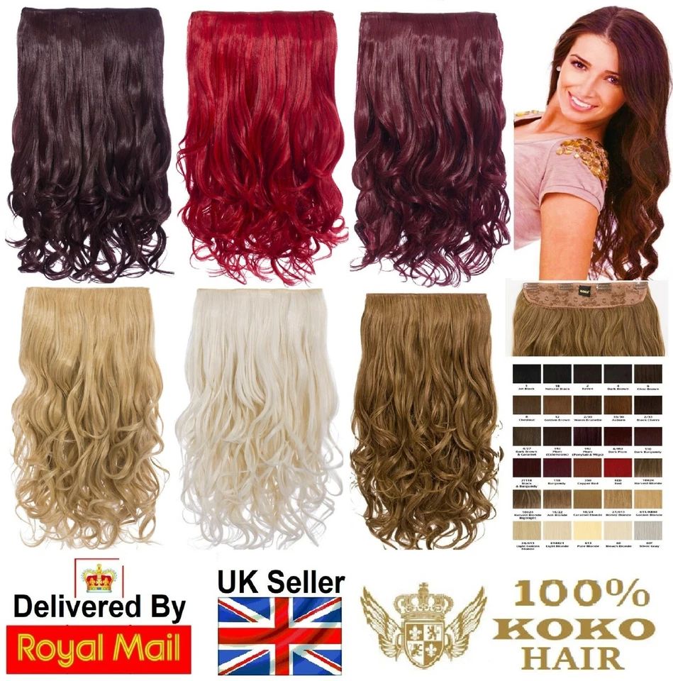 KOKO Hair 180g One Piece/Weft Curly Clip-in Hair Extensions Various Colours