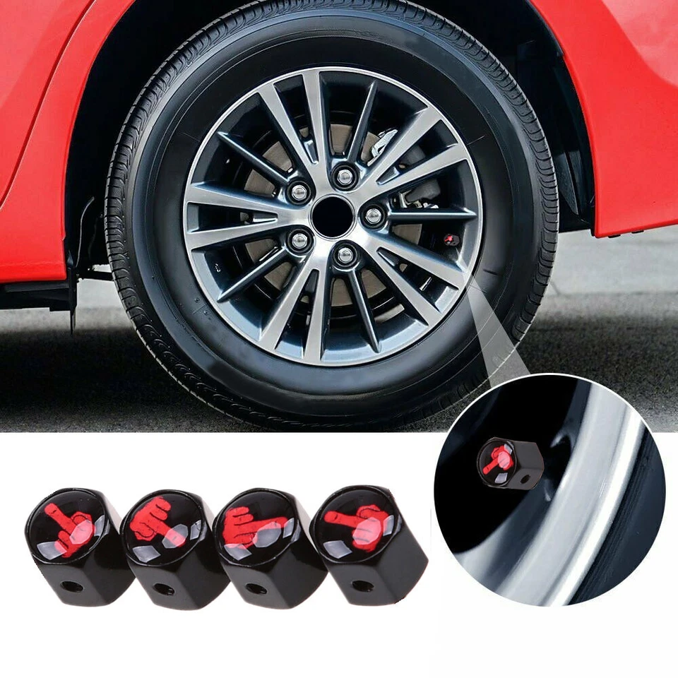 4x Tapas de vástago de válvula de presión de aire para llantas antirrobo de automóvil Accesorios para cubiertas antipolvo Foto 2 de 4