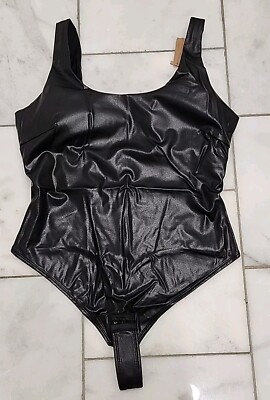  Shapellx Bodysuit Built In Bra Black Size 3XL