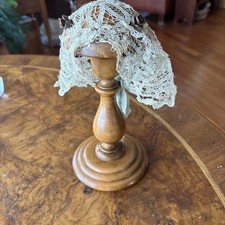 Antique Woman s Hat Stand And Lace Cape