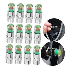 12pcs Car tire Pressure Monitor Valve stem Cap Sensor Indicator, 2.4Bar 36PSI
