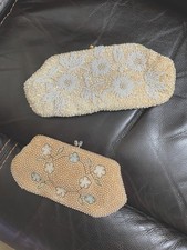 2 Vintage made in Hong Kong Evening Bag Purse Sequin Beaded Clutch