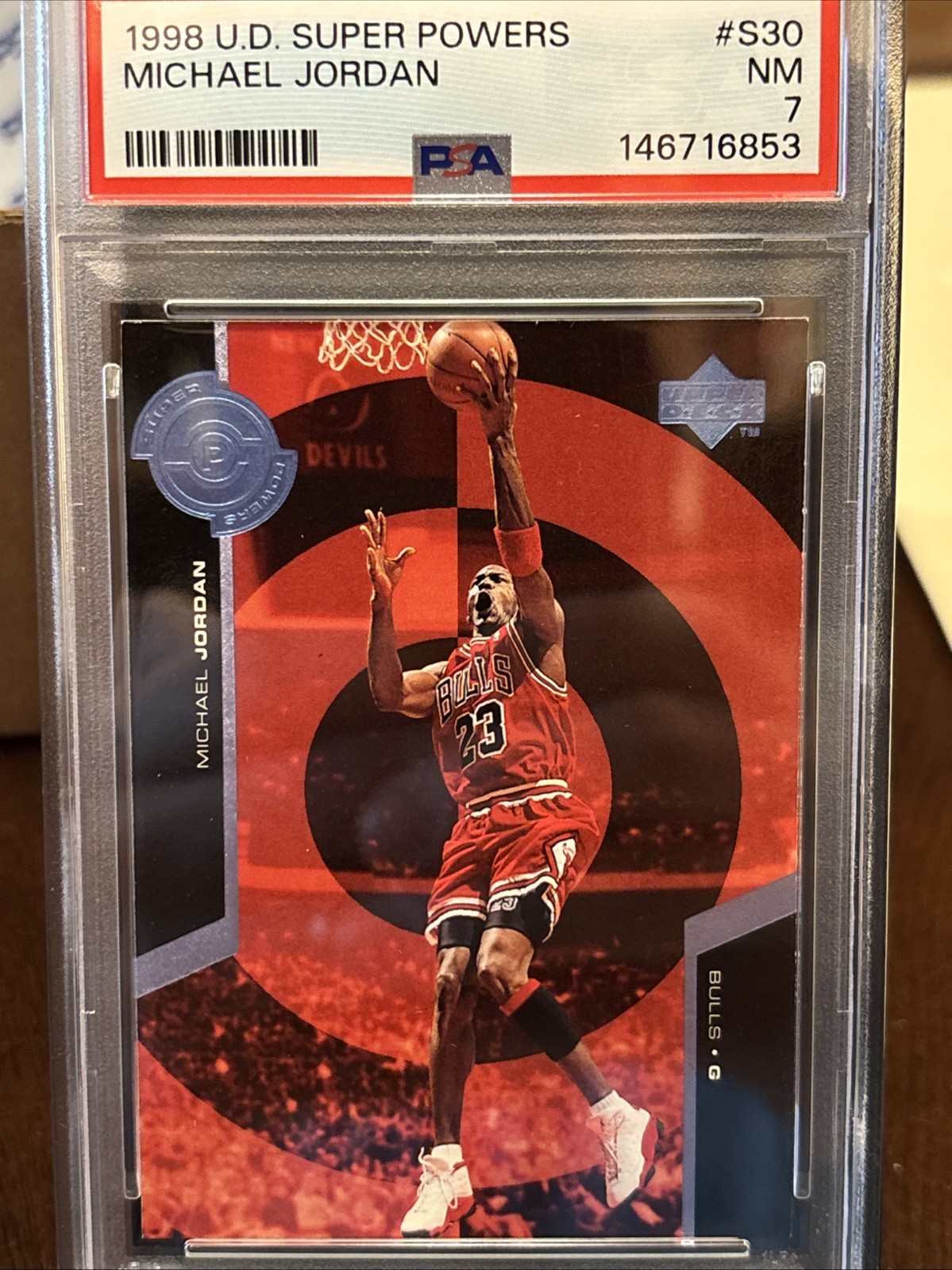 1998 Upper Deck Super Powers Michael Jordan #s30 PSA 7 Bulls