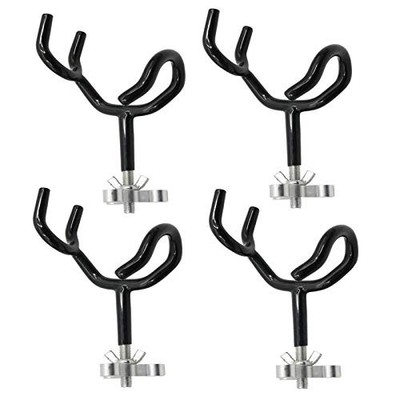 4PCS Sure Grip Steel 20 Degree Angle Rod Holder with Mounting Base Fishing Rod 