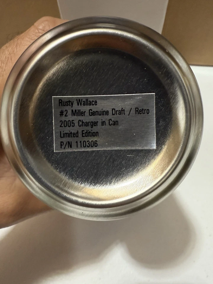 RARE* Rusty Wallace #2 Miller Genuine Draft 1/64 In Beer Can Tin Nascar Diecast - Image 3 of 4