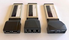 Set of 3, ExpressCard/34 FireWire 400/800, USB 2.0, Brand New, TI chipset