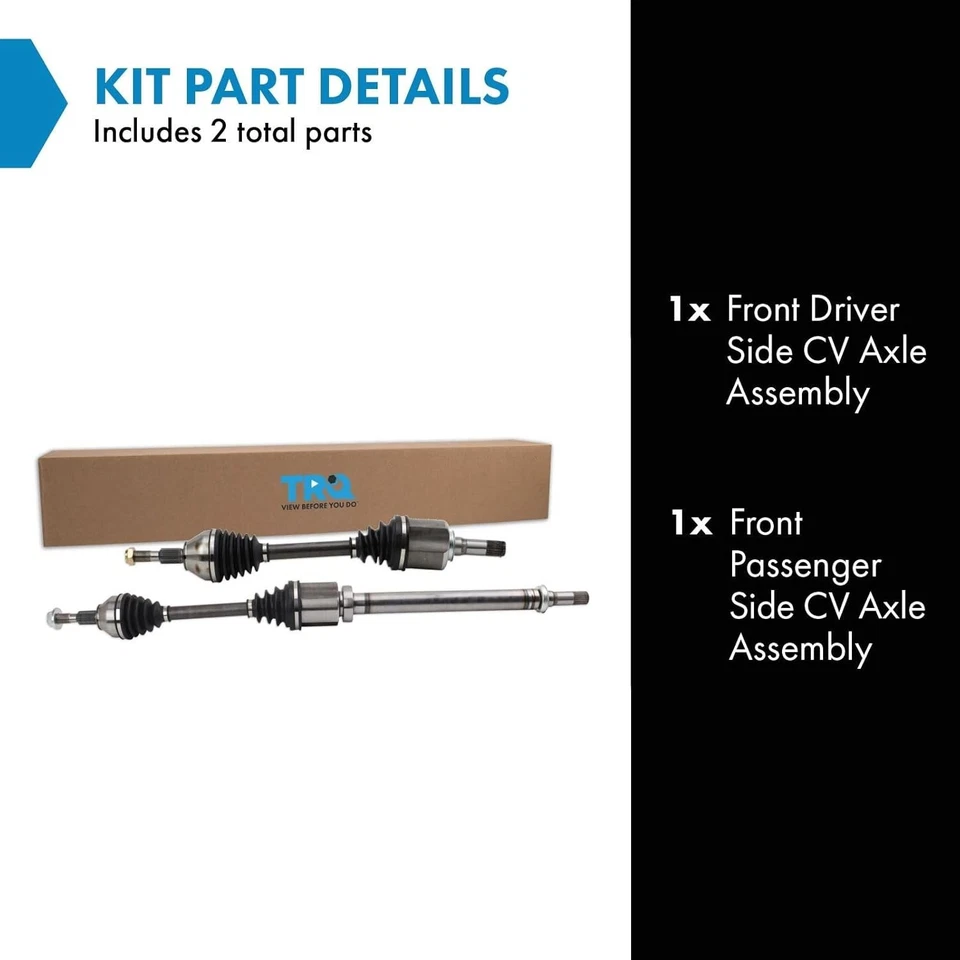 TRQ Front CV Axle Shaft Assembly Set Compatible with 15-18 Edge 16-18 MKX - Изображение 2 из 4