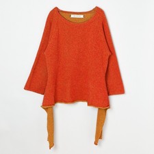 SS17 Eckhaus Latta Red Marled Knit Cotton Ope...
