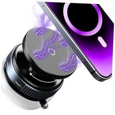 Black Upgraded Vacuum Magnetic Suction Phone Mount - Car Phone Holder