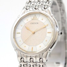 Vintage 80's Exc 5 SEIKO CREDOR 9571-5050 Quartz Men's Watch From JAPAN Z042