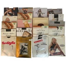 Lot Of 20 Womens Thigh High Stockings Various Brands  Colors Size Small New