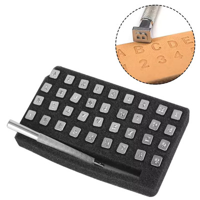 Leather Stamping Kit, Alphabet & Number Punch Tools for DIY Leather